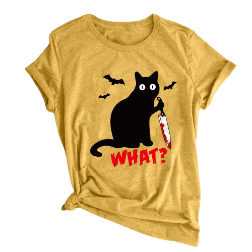 Camiseta Gatos Asesino (amarillo)
