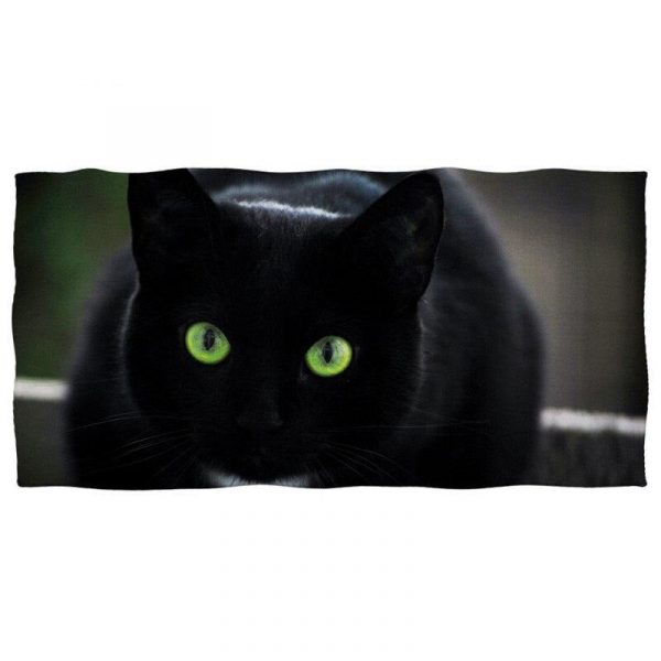 Toalla Gato Baño de gato negro