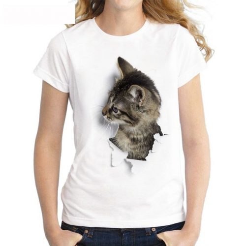 Camiseta Gatos Curioso